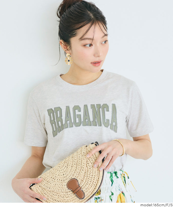 立體刺繡LOGO圓領T恤