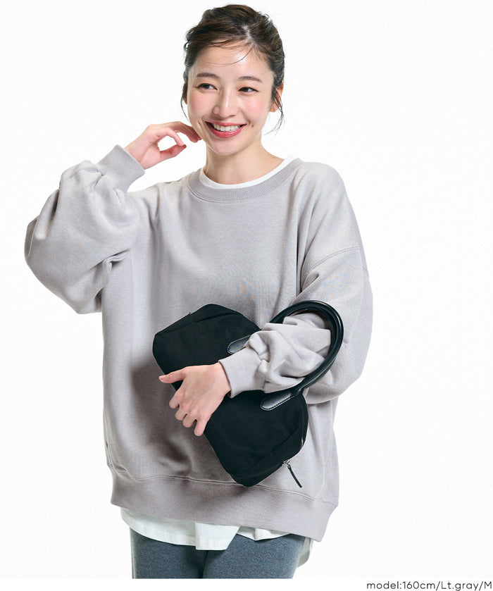 重磅內刷毛口袋大學T