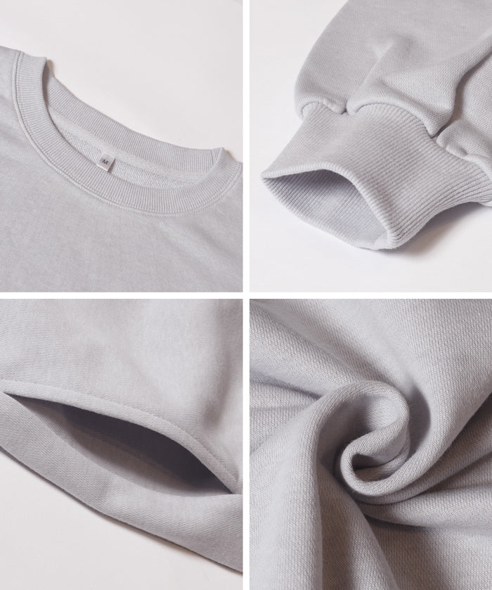 重磅內刷毛口袋大學T