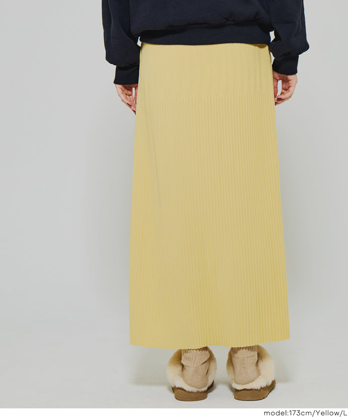 【DAILY WARM】內刷毛百褶直筒長裙