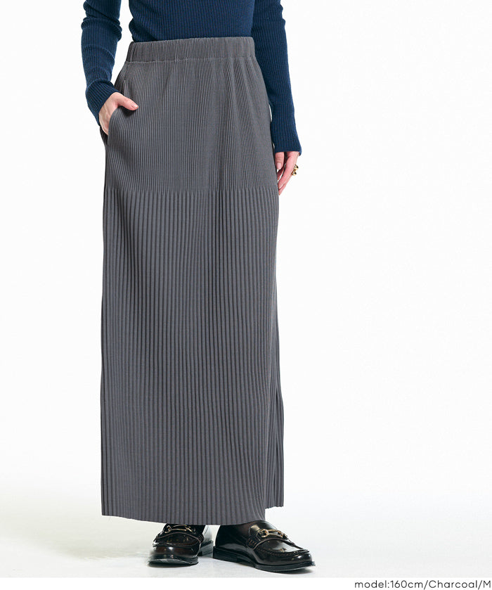 【DAILY WARM】內刷毛百褶直筒長裙