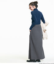 【DAILY WARM】內刷毛百褶直筒長裙