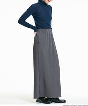 【DAILY WARM】內刷毛百褶直筒長裙