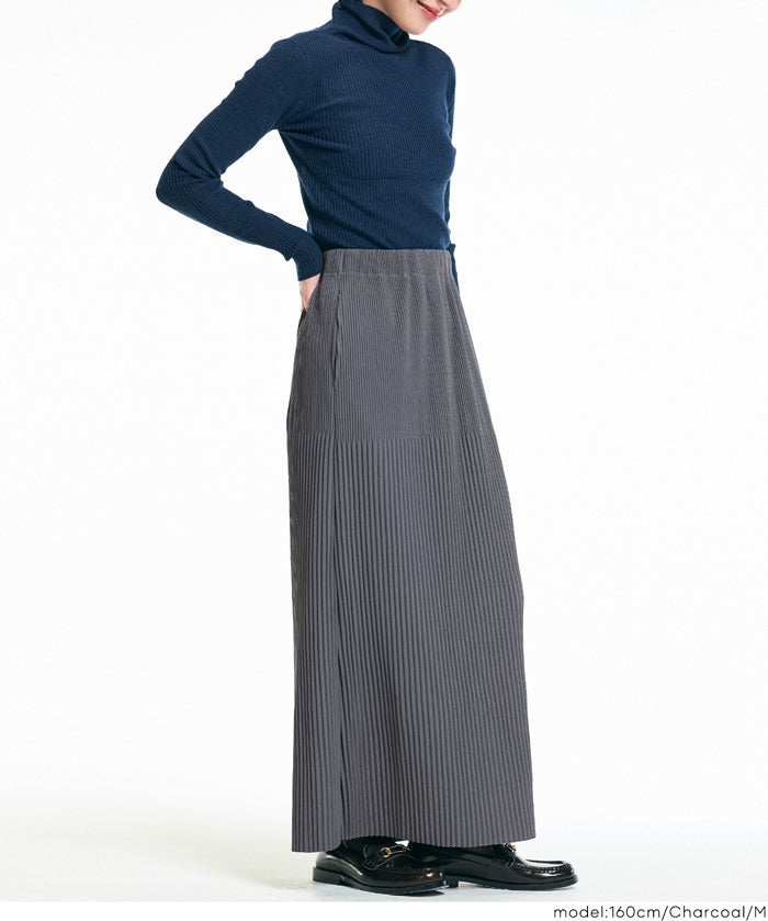 【DAILY WARM】內刷毛百褶直筒長裙