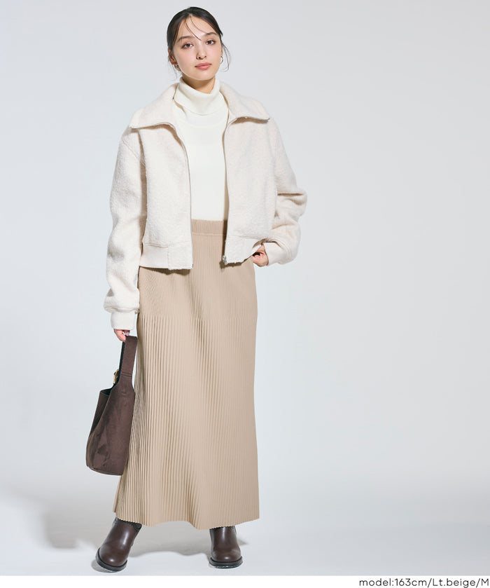 【DAILY WARM】內刷毛百褶直筒長裙