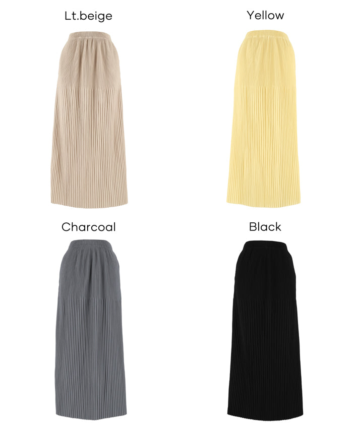 【DAILY WARM】內刷毛百褶直筒長裙