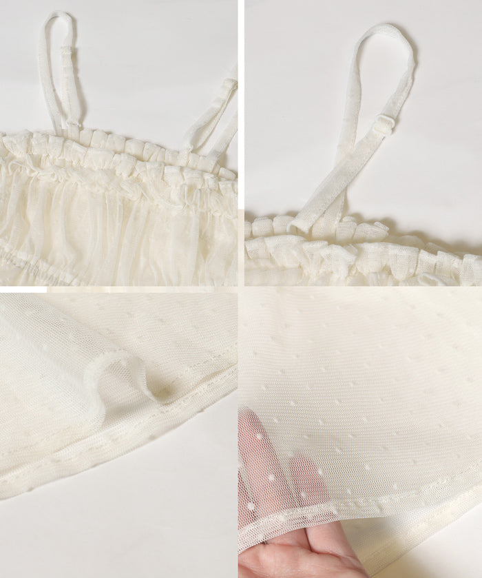 童裝 水玉網紗吊帶背心