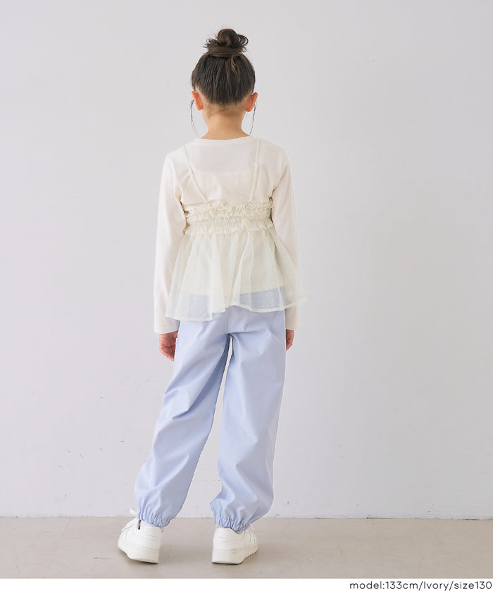 童裝 水玉網紗吊帶背心