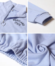 童裝 半拉鍊大學T