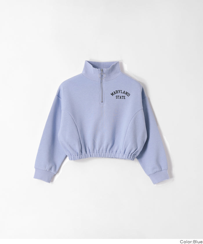 童裝 半拉鍊大學T