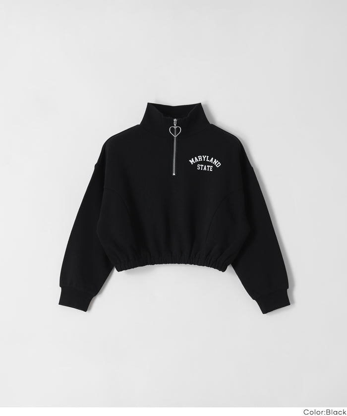 童裝 半拉鍊大學T