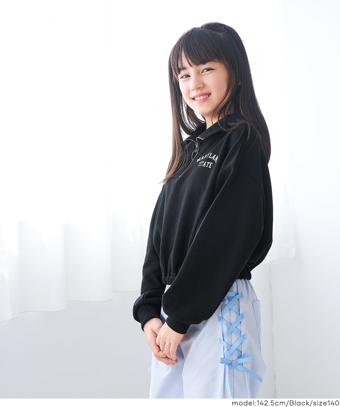 童裝 半拉鍊大學T