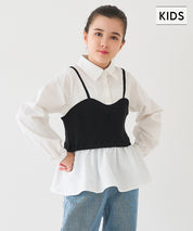 童裝 拼接小可愛襯衫