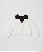 童裝 假兩件露肩長袖襯衫