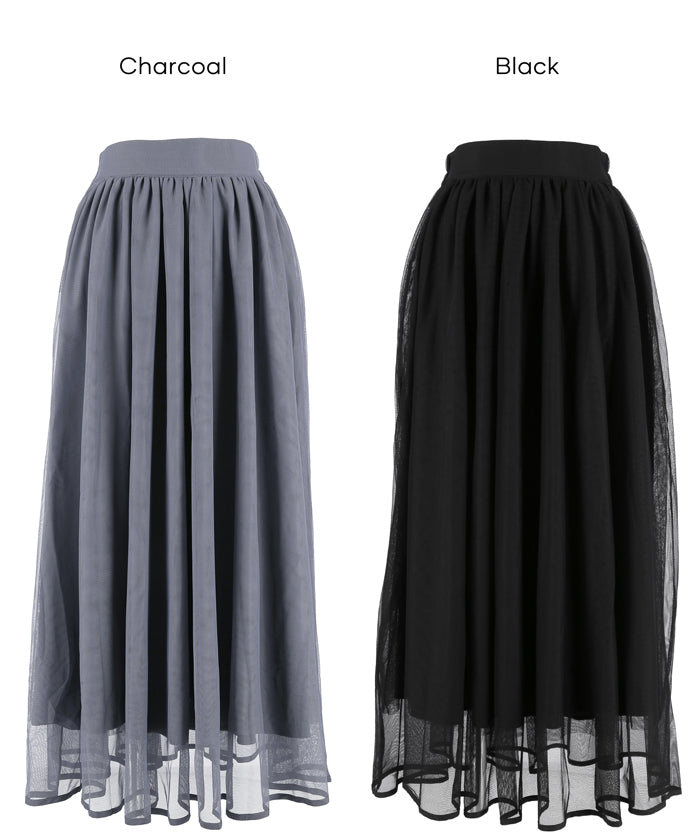 氣質雙層薄紗裙