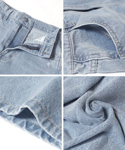 刷破加工小喇叭牛仔褲