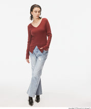 刷破加工小喇叭牛仔褲