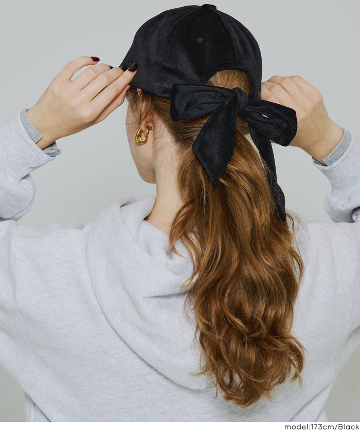 絲絨蝴蝶結帽子