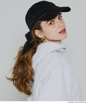 絲絨蝴蝶結帽子