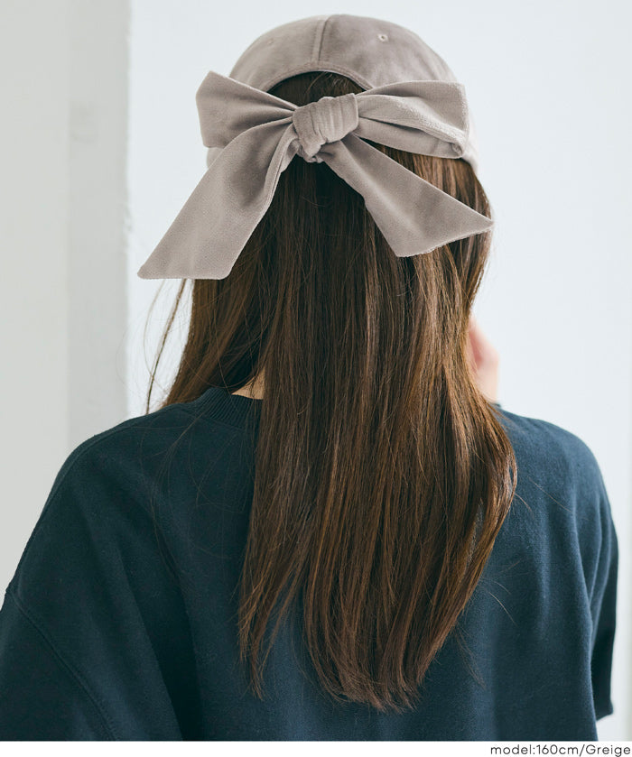 絲絨蝴蝶結帽子