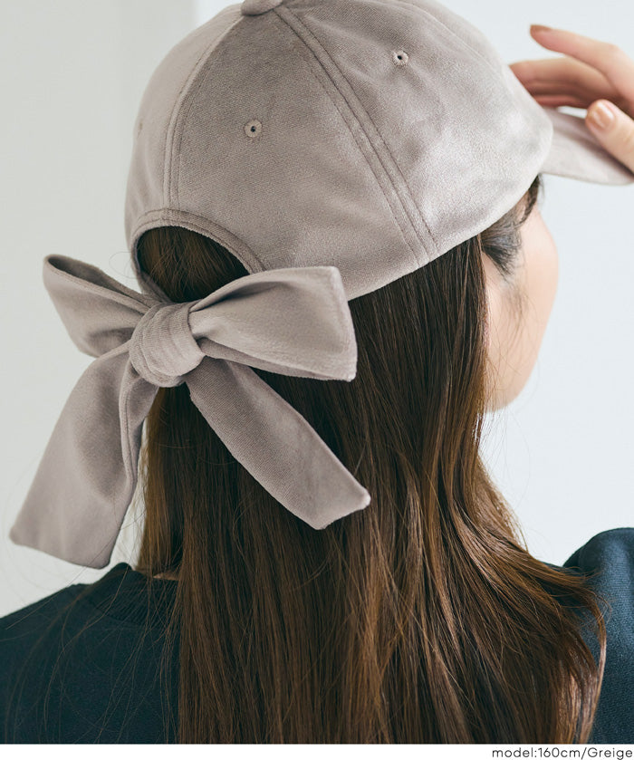絲絨蝴蝶結帽子