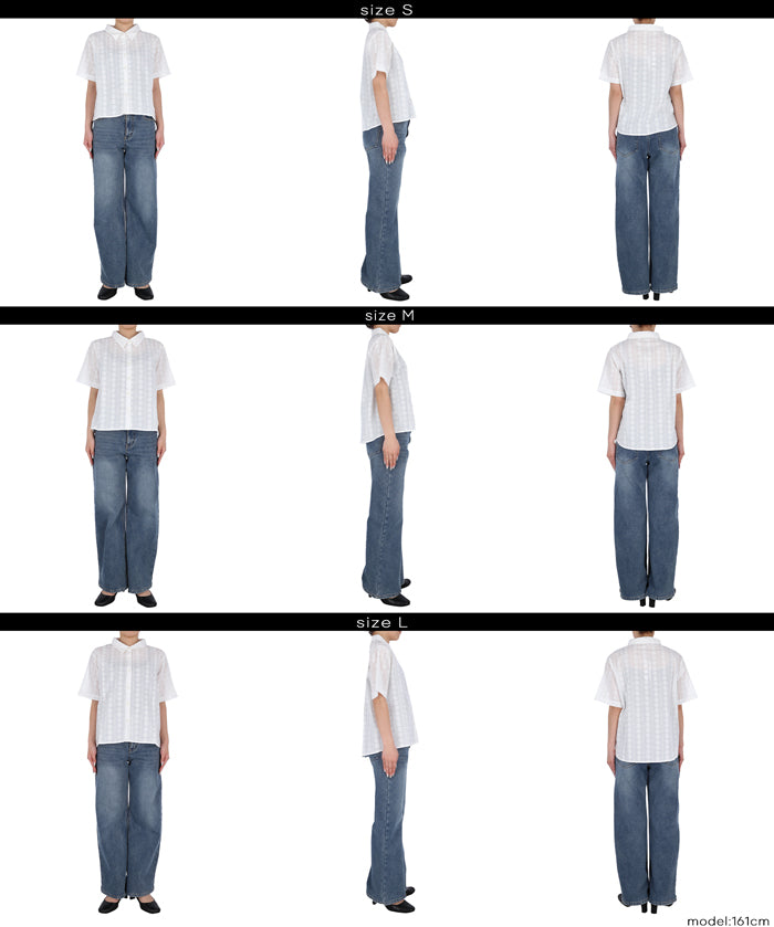 蕾絲短袖襯衫