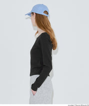 U領插肩袖長袖T恤