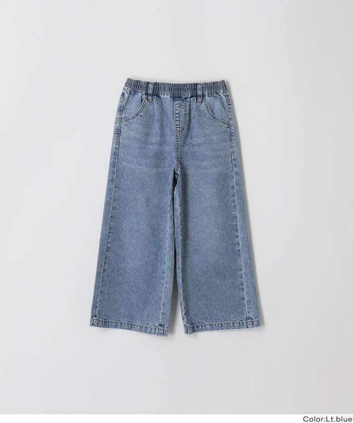 童裝 夏季牛仔寬褲