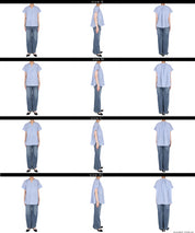 垂墜感泡泡紗開襟襯衫