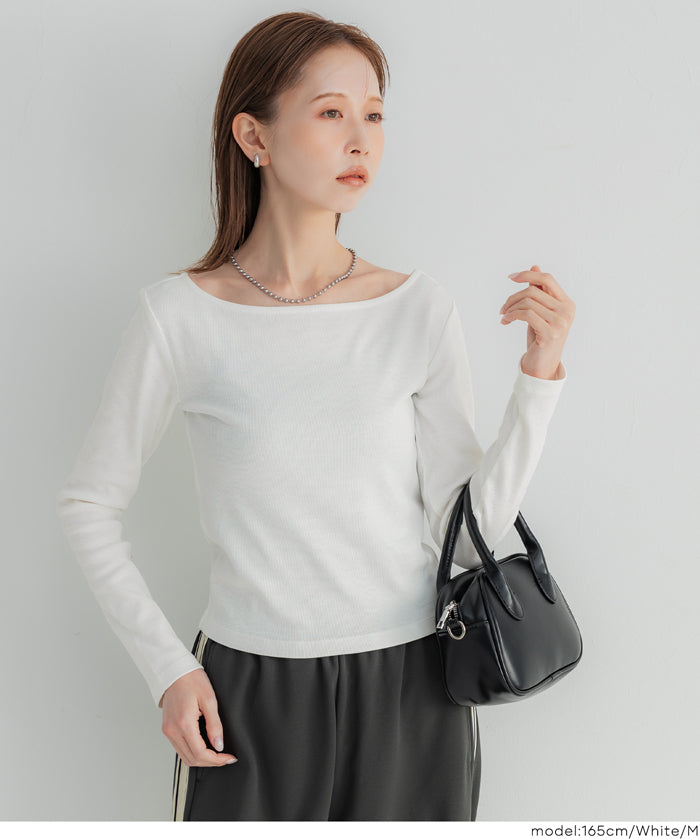 船領短版羅紋T恤