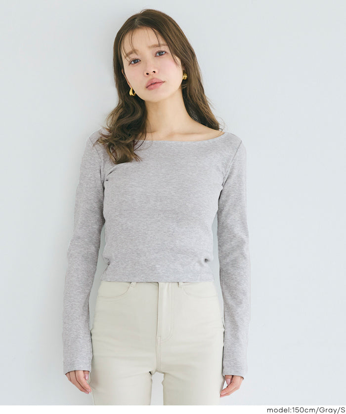 船領短版羅紋T恤