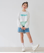 童裝 亮粉印花上衣&背心 兩件套