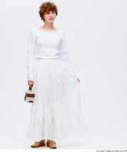 棉質蕾絲雙層半裙