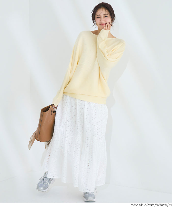 棉質蕾絲雙層半裙