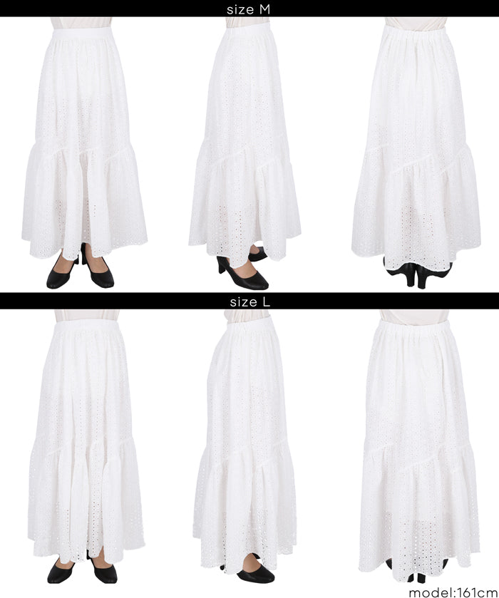 棉質蕾絲雙層半裙