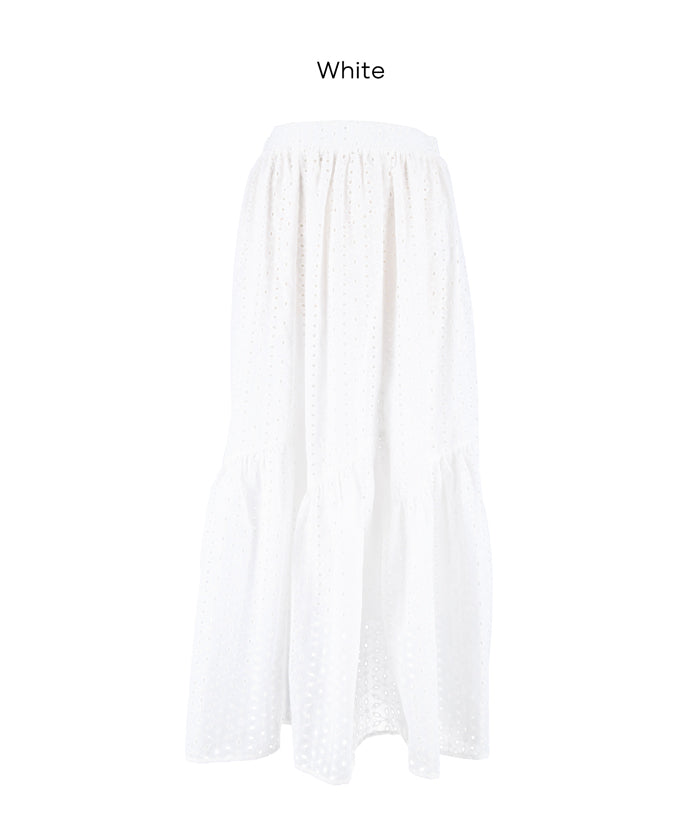 棉質蕾絲雙層半裙