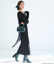 袖抓皺假兩件洋裝