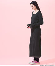 袖抓皺假兩件洋裝