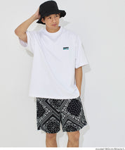 水洗尼龍變佩斯利花紋短褲