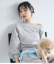 棉質毛圈露肩上衣