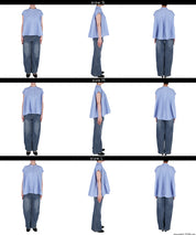 泡泡紗打褶傘擺襯衫