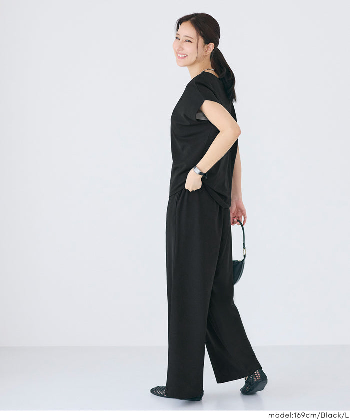 彈性喬其紗休閒褲