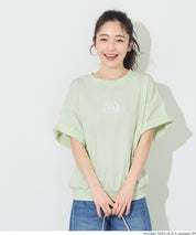 輕薄毛圈短袖LOGO上衣