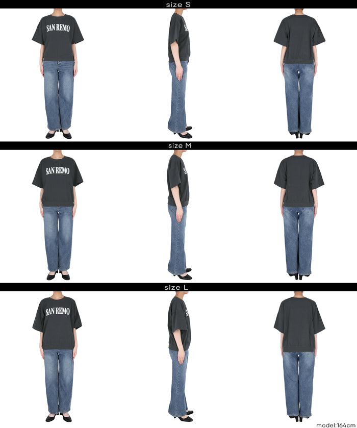 輕薄毛圈短袖LOGO上衣