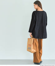 側開岔棉質長袖T恤 層次內搭