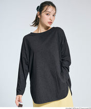 限時優惠★側開岔棉質長袖T恤 層次內搭