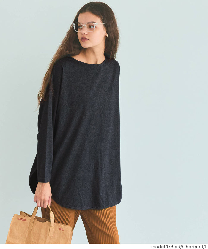 側開岔棉質長袖T恤 層次內搭