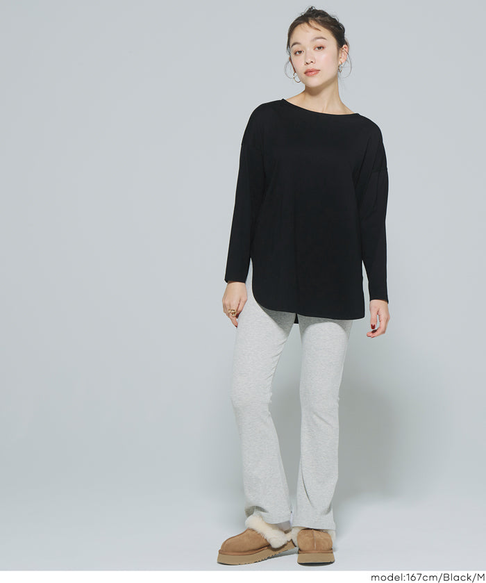 限時優惠★側開岔棉質長袖T恤 層次內搭
