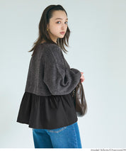 假兩件長袖毛衣娃娃上衣