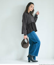 假兩件長袖毛衣娃娃上衣